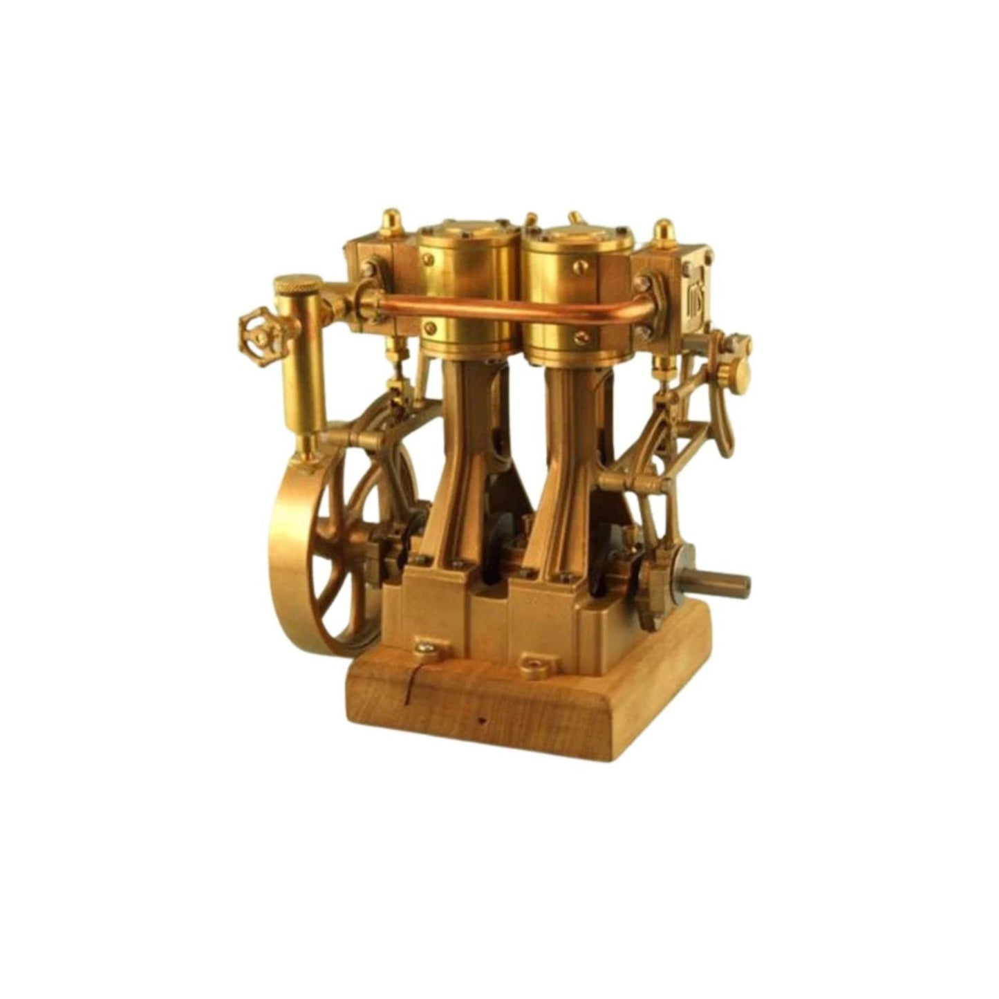 Mildura Twin Cylinder Steam Engine Manual Reversing Spoked Flywheel