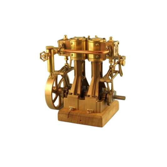 Mildura Twin Cylinder Steam Engine  Manual Reversing  Spoked Flywheel